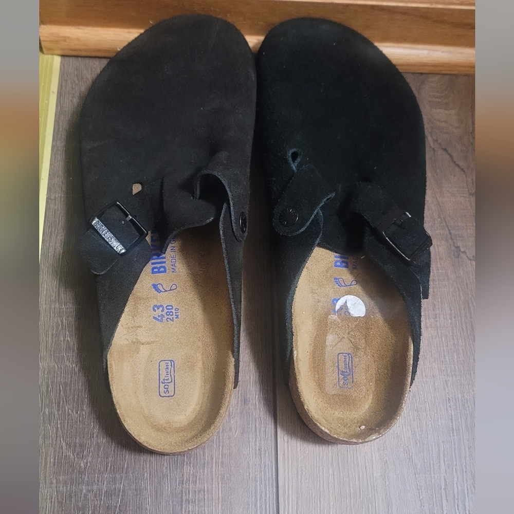 Birkenstock Black Suede Clogs